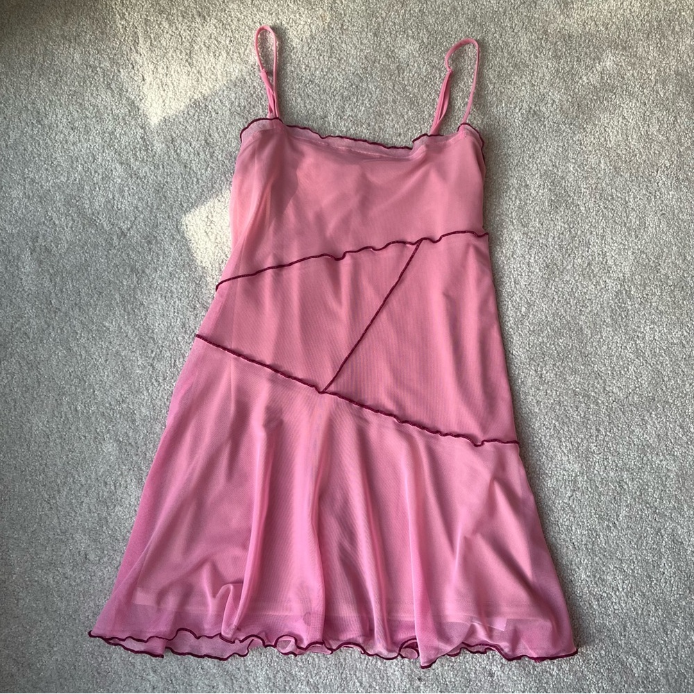 urban outfitters pink mesh dress